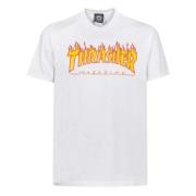 Flame T-shirt Thrasher , White , Heren