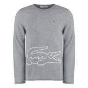 Lacoste Wol Crew-Neck Sweater Comme des Garçons , Gray , Heren