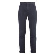 Katoenen Chino Broeken met Oprolbare Manchetten Dondup , Blue , Heren