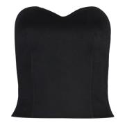 Wollen Top met Sweetheart Neckline P.a.r.o.s.h. , Black , Dames