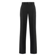 Gestreepte wollen blend broek MM6 Maison Margiela , Black , Dames