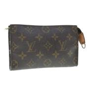 Pre-owned Canvas pouches Louis Vuitton Vintage , Brown , Dames