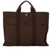 Pre-owned Canvas totes Hermès Vintage , Brown , Dames