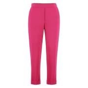 Crêpe Broek met Elastische Tailleband P.a.r.o.s.h. , Pink , Dames