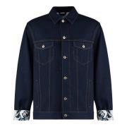 Denim Jack Burberry , Blue , Heren