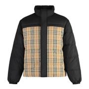 Omkeerbare donsjas met ruitmotief Burberry , Black , Heren