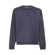 Logo Sweatshirt met Geribbelde Kraag Dsquared2 , Blue , Heren