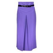 Hoge Taille Midi Rok Moschino , Purple , Dames