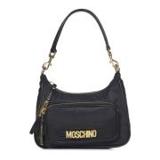 Zwarte tassen met Mini Logo Moschino , Black , Dames