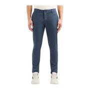 Blauwe Chinos Casual Broek Emporio Armani , Blue , Heren