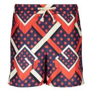 Printed Silk Shorts Gucci , Multicolor , Dames