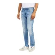 Slim Tapered Denim Jeans Guess , Blue , Heren