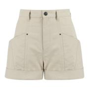 Katoenen shorts met zakken en omgeslagen zoom Isabel Marant , Beige , ...