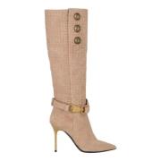 Fabric boots Balmain , Beige , Dames