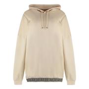 Logo Detail Oversized Hoodie Wolford , Beige , Dames