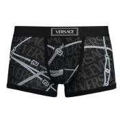 Gedrukte katoenen trunks met elastische tailleband Versace , Black , H...