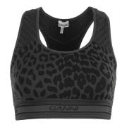 Sportieve Leopard Tanktop Ganni , Multicolor , Dames