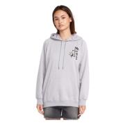 Truly Stoked Hoodie Volcom , Gray , Dames