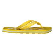 Rubberen flip-flop met logo Palm Angels , Yellow , Heren