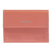 Leren Flap-over Portemonnee Jil Sander , Pink , Dames