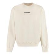 Stijlvolle Sweatshirt Jil Sander , Beige , Dames