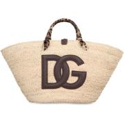 Tote Tas met Luipaardprint Dolce & Gabbana , Beige , Dames