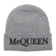 1460 Lead Zwarte Hoed - Stijlvolle en Warme Beanie Alexander McQueen ,...