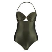 Front Cut-Out One-Piece Swimsuit Zimmermann , Green , Dames