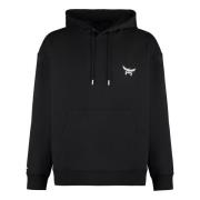 Katoenen hoodie met logo MCM , Black , Heren