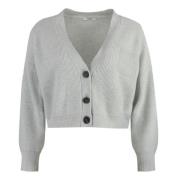 Versierde wollen vest Peserico , Gray , Dames