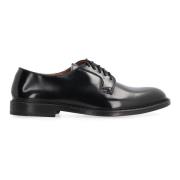 Klassieke Leren Veterschoenen Doucal's , Black , Heren