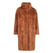 Faux Fur Coat met zijzakken Herno , Brown , Dames