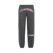 Katoenen Track-Pants met Front Print Heron Preston , Black , Heren