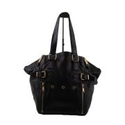 Pre-owned Leather handbags Yves Saint Laurent Vintage , Black , Dames