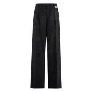 Pinstriped Wool Trousers Vetements , Black , Heren