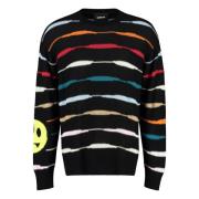 Gestreepte crew-neck sweater Barrow , Black , Heren