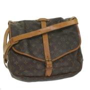 Pre-owned Canvas shoulder-bags Louis Vuitton Vintage , Brown , Dames