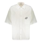 Katoenen shirt met voorzak Ambush , White , Heren