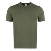 Geribbeld katoenen gebreid T-shirt Aspesi , Green , Heren