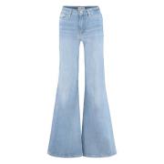 Wijde jeans met contraststiksels Frame , Blue , Dames