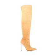 Suede Over-the-Knee Stiletto Laarzen Bally , Beige , Dames