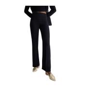 Elegante Zwarte Kant Uitgesneden Broek Liu Jo , Black , Dames