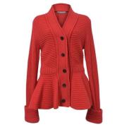 Pre-owned Wool outerwear Alexander McQueen Pre-owned , Red , Dames