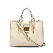 Pre-owned Leather handbags Miu Miu Pre-owned , White , Dames