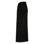 Gedrapeerde Rok met Uitgesneden Detail Andrea Adamo , Black , Dames