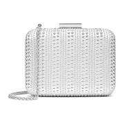 Elegante Zilveren Rhinestone Clutch Tas Kazar , Gray , Dames