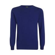 Geribbelde Cashmere Trui Dondup , Blue , Heren