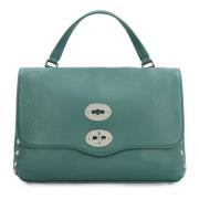 Gestikte Leren Handtas Zanellato , Green , Dames