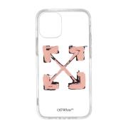 iPhone 12 Mini Hoesje met Pijlprint Off White , Gray , Dames