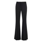 Wollen Flared Broek Chloé , Black , Dames